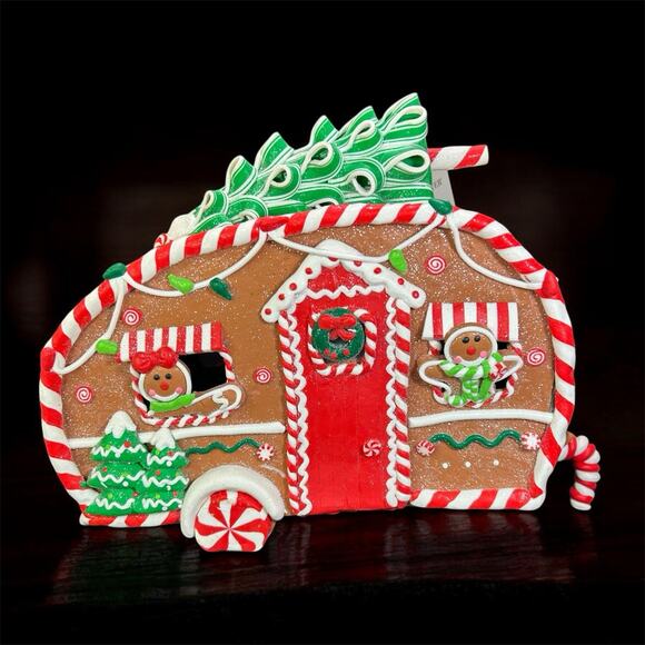 NWT Rare Retired-Dillards Trimsetter Gingerbread Camper Light Up LED 12.5. X 10 - Picture 2 of 10
